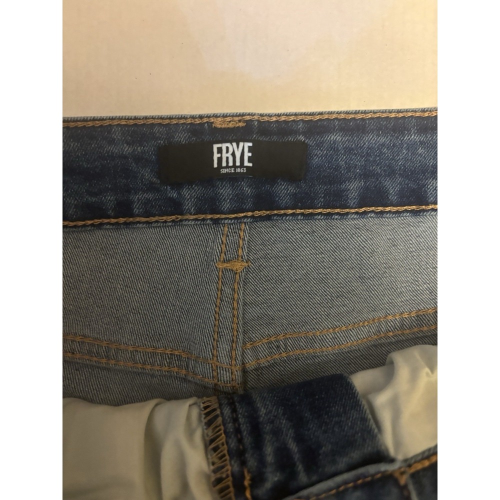 Frye Women's High-Rise Amari Wash Jeans, Blue, Size 10/30. Cuffed Jeans Stretch - Picture 4 of 10